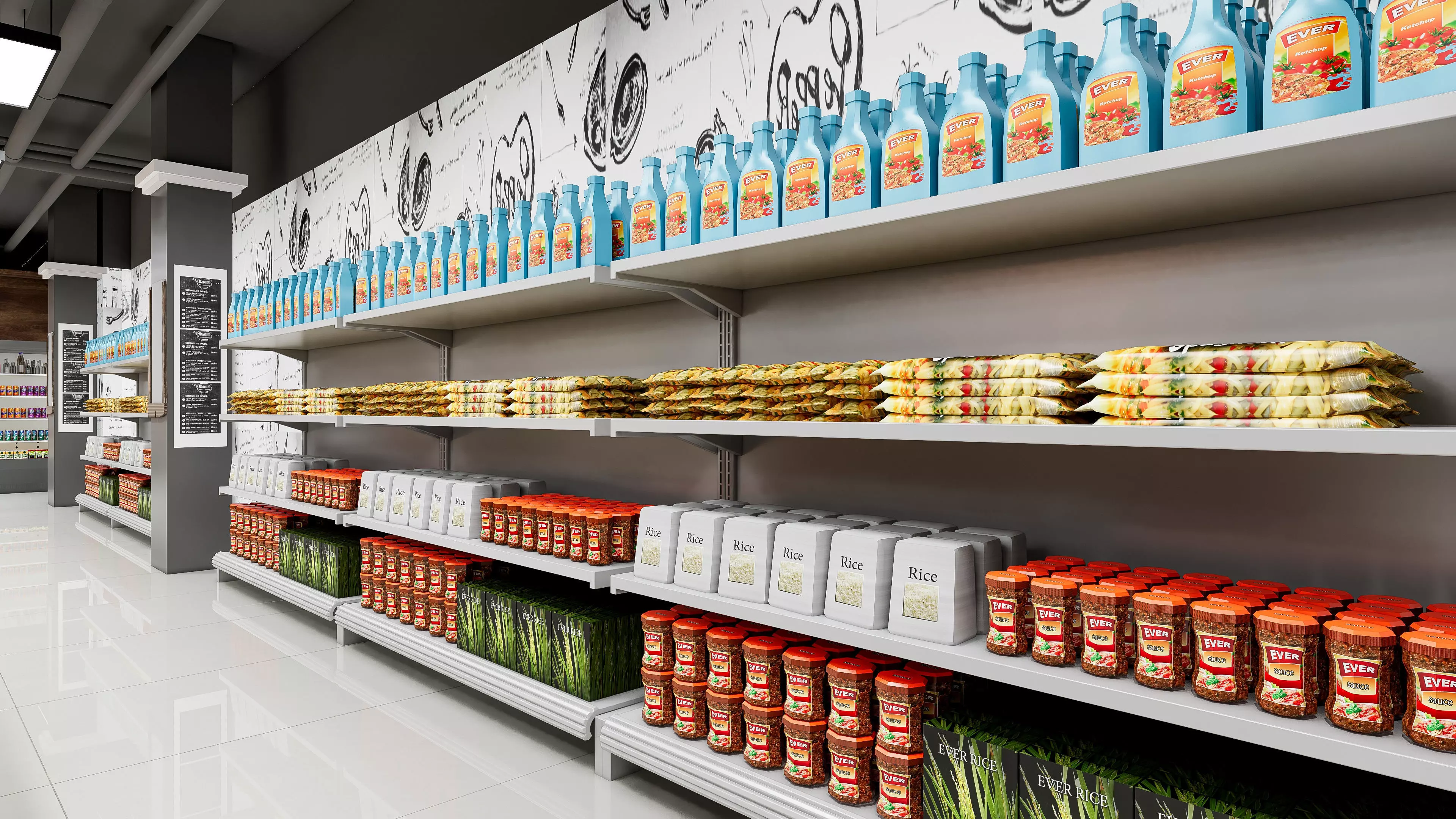 Supermarket Hypermarket Convenience Store 4 3D model_22