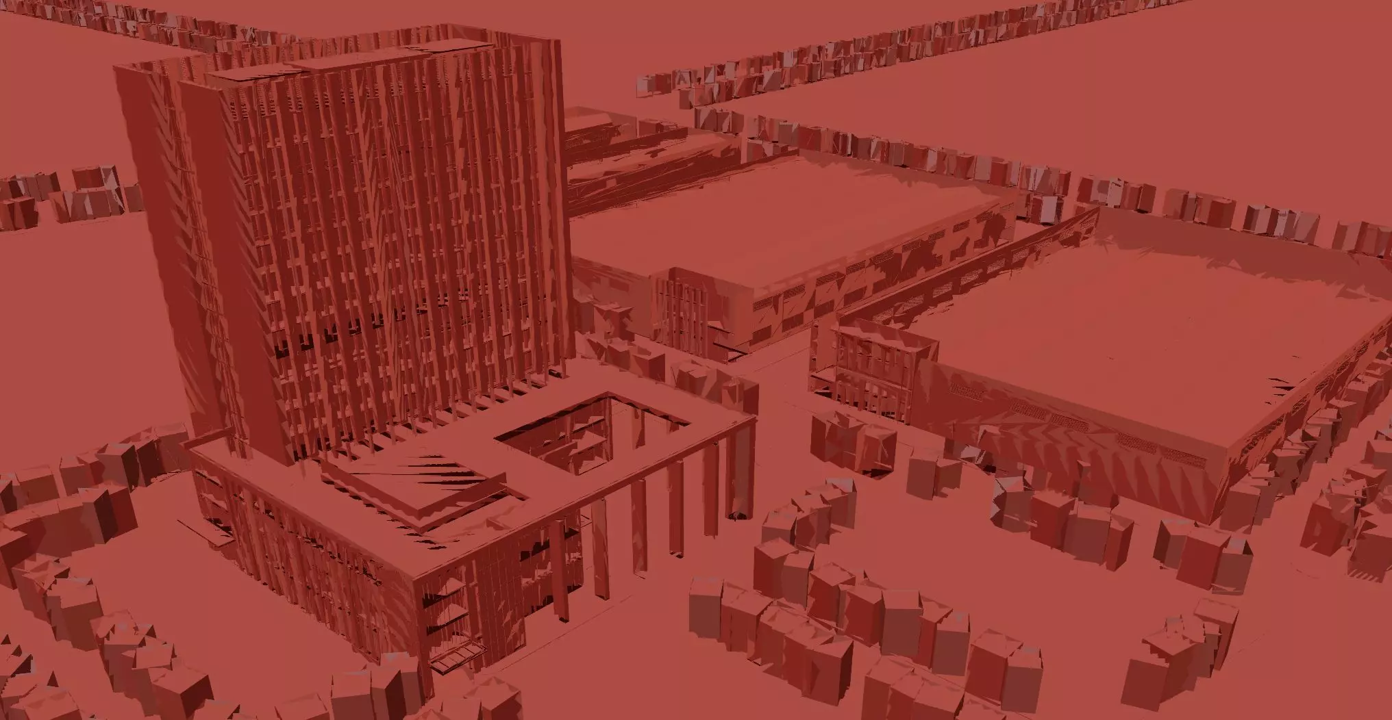 Modern Industrial Campus with HQ Tower 3D model_6