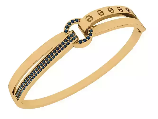 Custom Design Gold Bracelet 3D print model