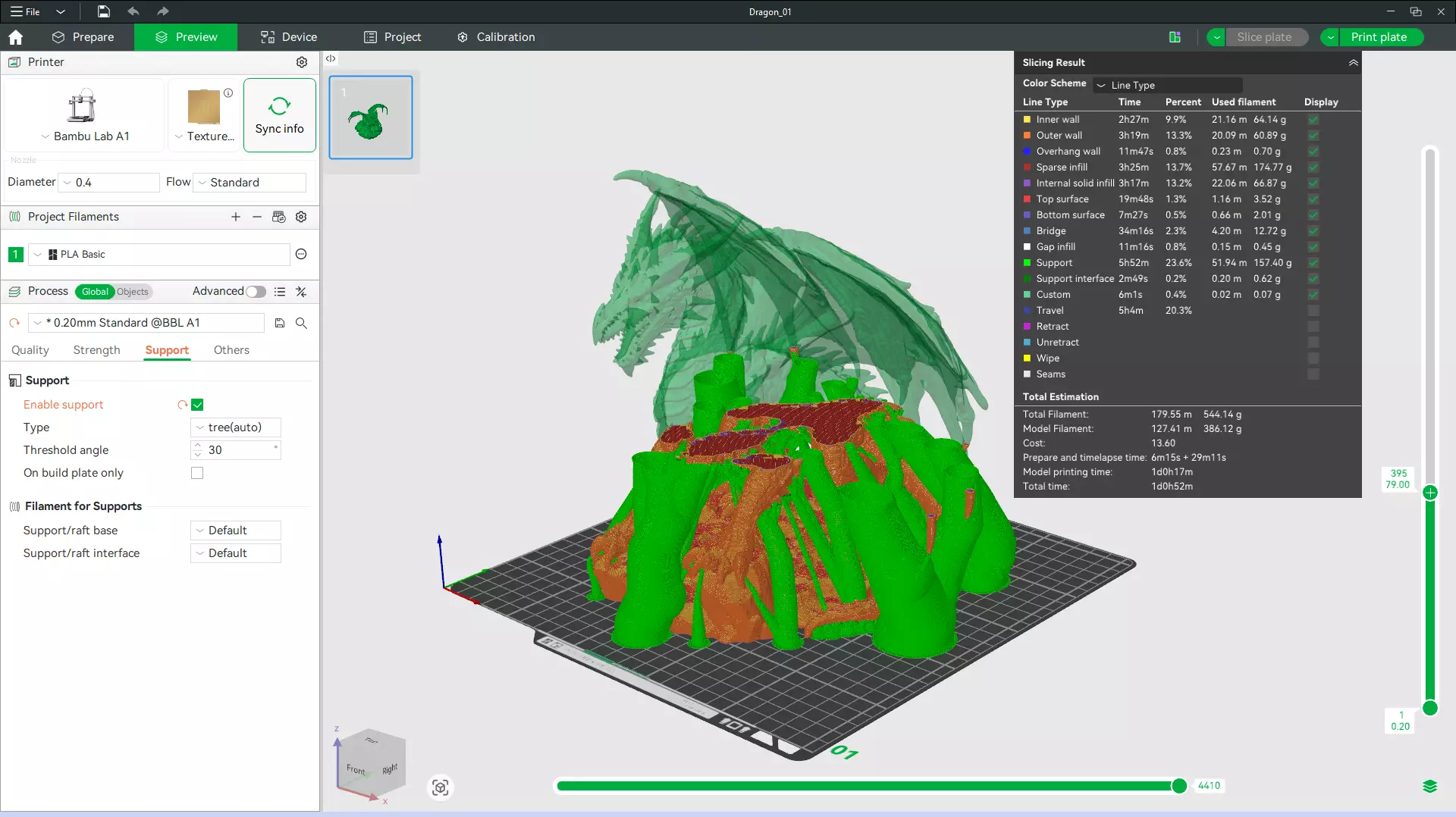 3D Printable Stl Majestic Dragon Sculpture 3D print model_10