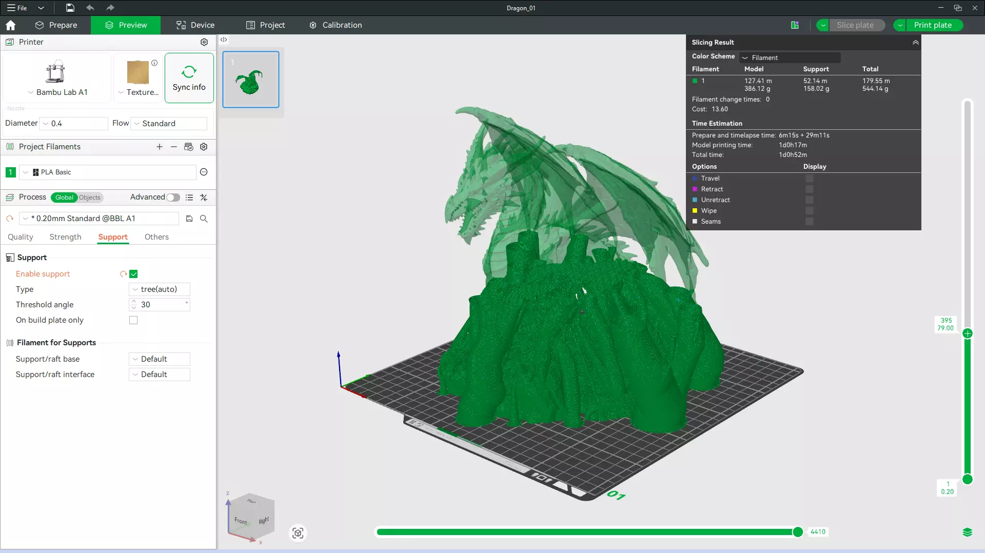 3D Printable Stl Majestic Dragon Sculpture 3D print model_9