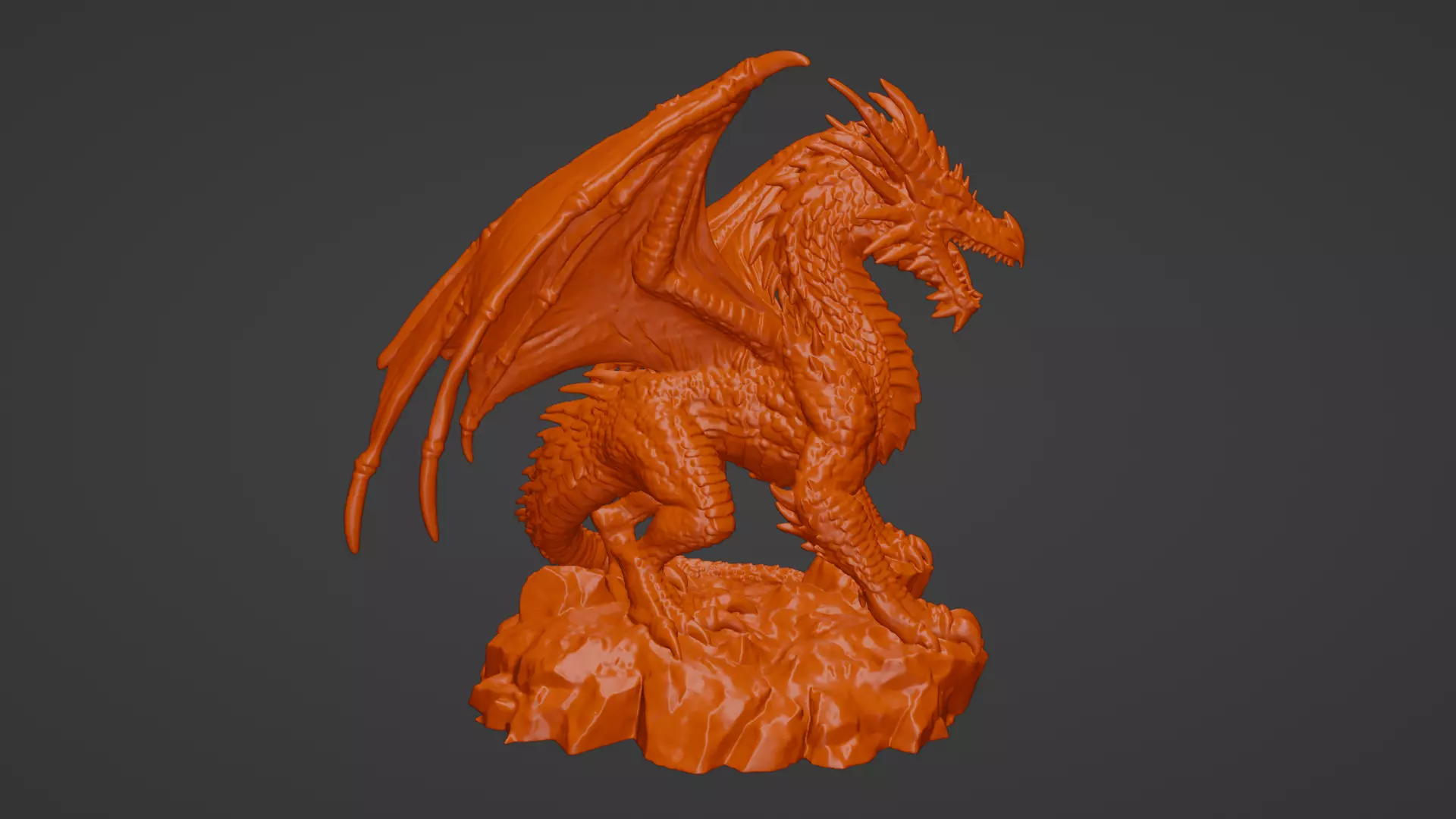 3D Printable Stl Majestic Dragon Sculpture 3D print model_3