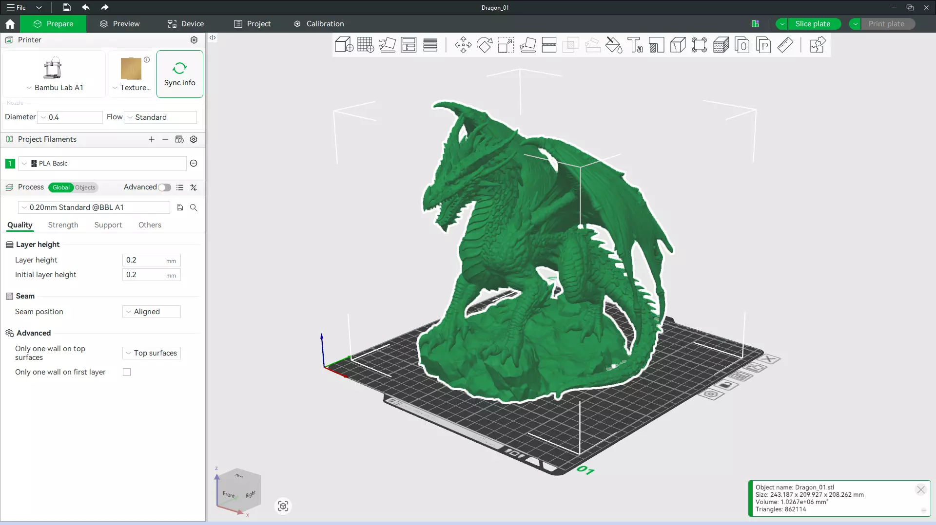 3D Printable Stl Majestic Dragon Sculpture 3D print model_7