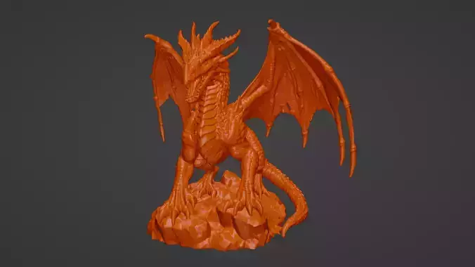 3D Printable Stl Majestic Dragon Sculpture 3D print model 3D Printable Stl Majestic Dragon Sculpture 3D print model
