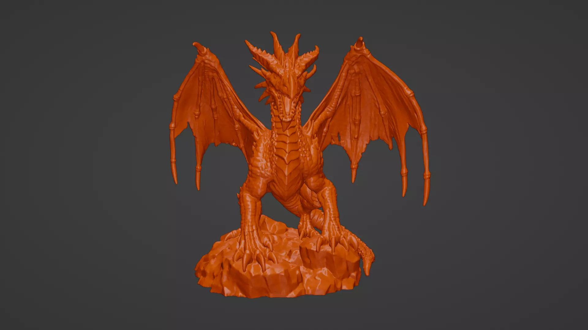 3D Printable Stl Majestic Dragon Sculpture 3D print model_2