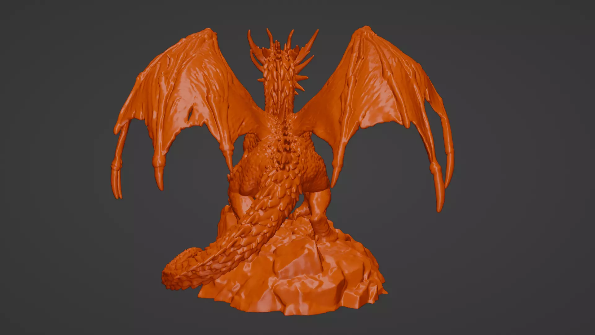 3D Printable Stl Majestic Dragon Sculpture 3D print model_4
