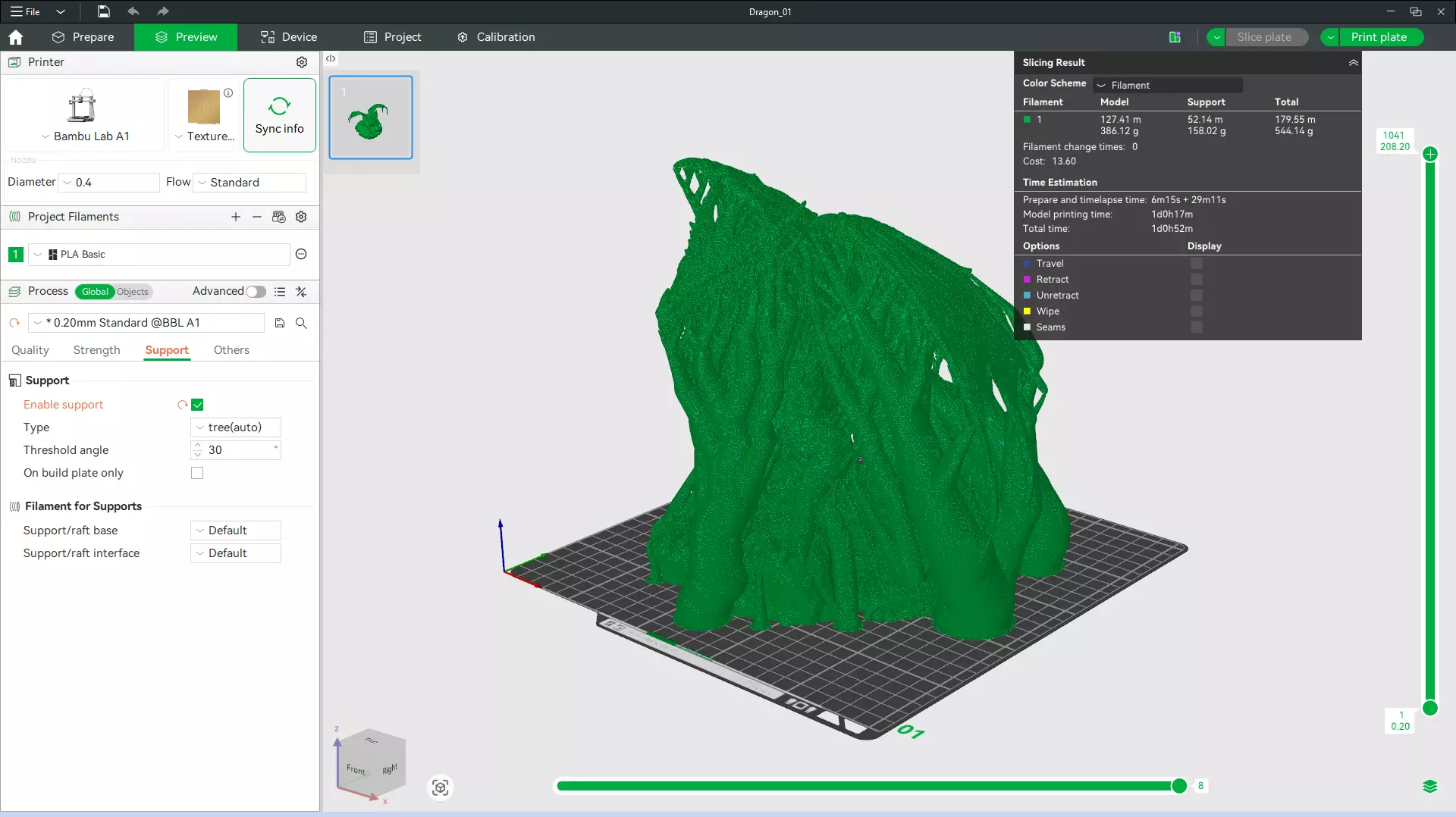 3D Printable Stl Majestic Dragon Sculpture 3D print model_8