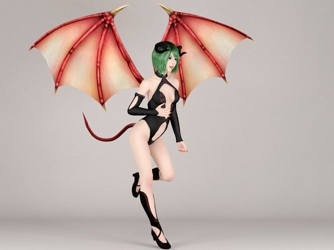 Succubus girl Leila pose 01 3D model