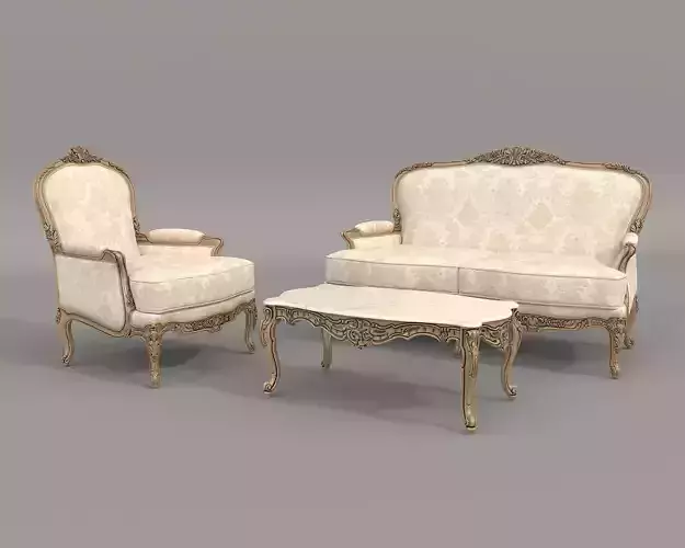 Classic European style Sofa and Armchair set 12