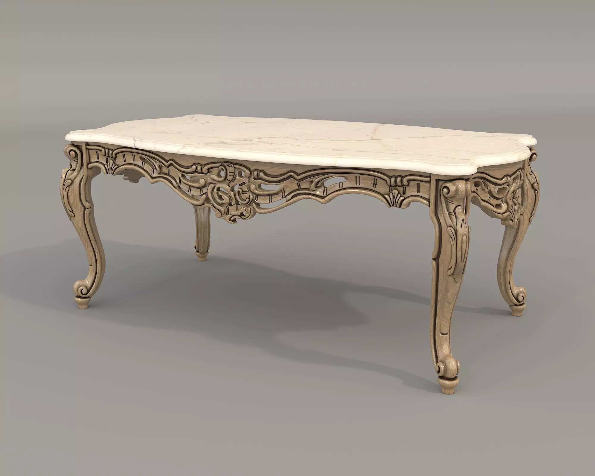 Classic European style Sofa and Armchair set 12 3D model_7