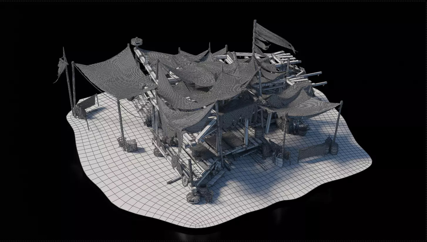 Camp 5 Medieval 3D model_3