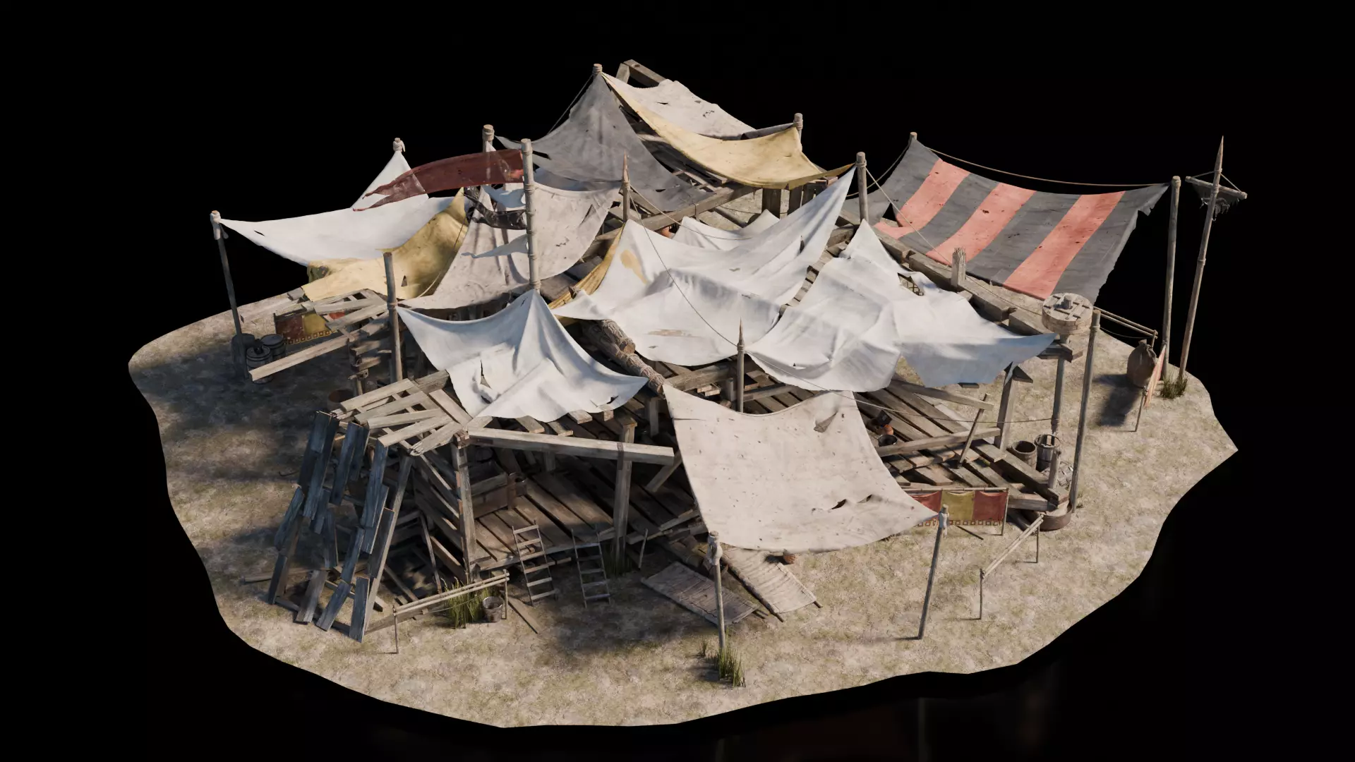 Camp 5 Medieval 3D model_0