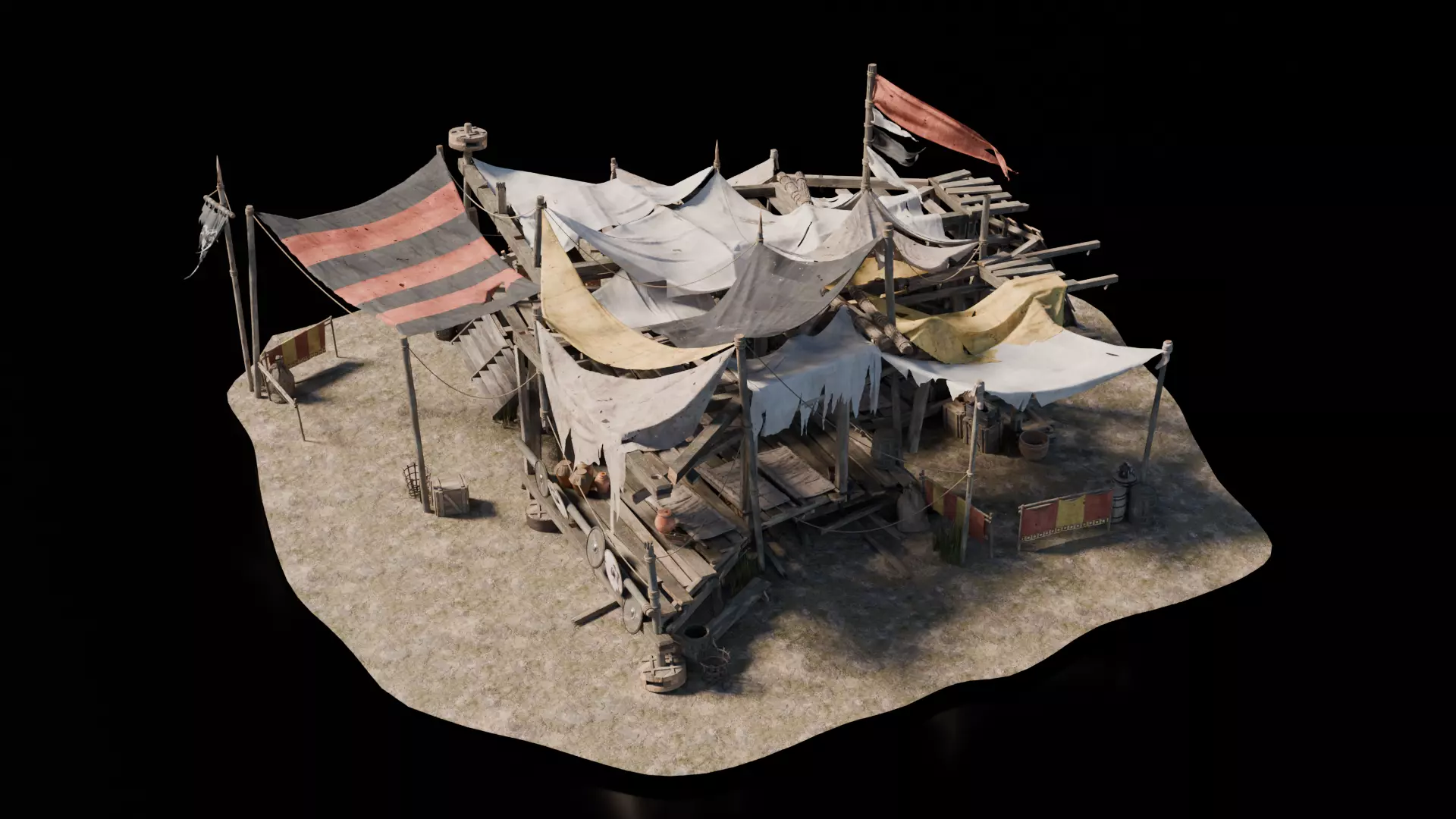 Camp 5 Medieval 3D model_1