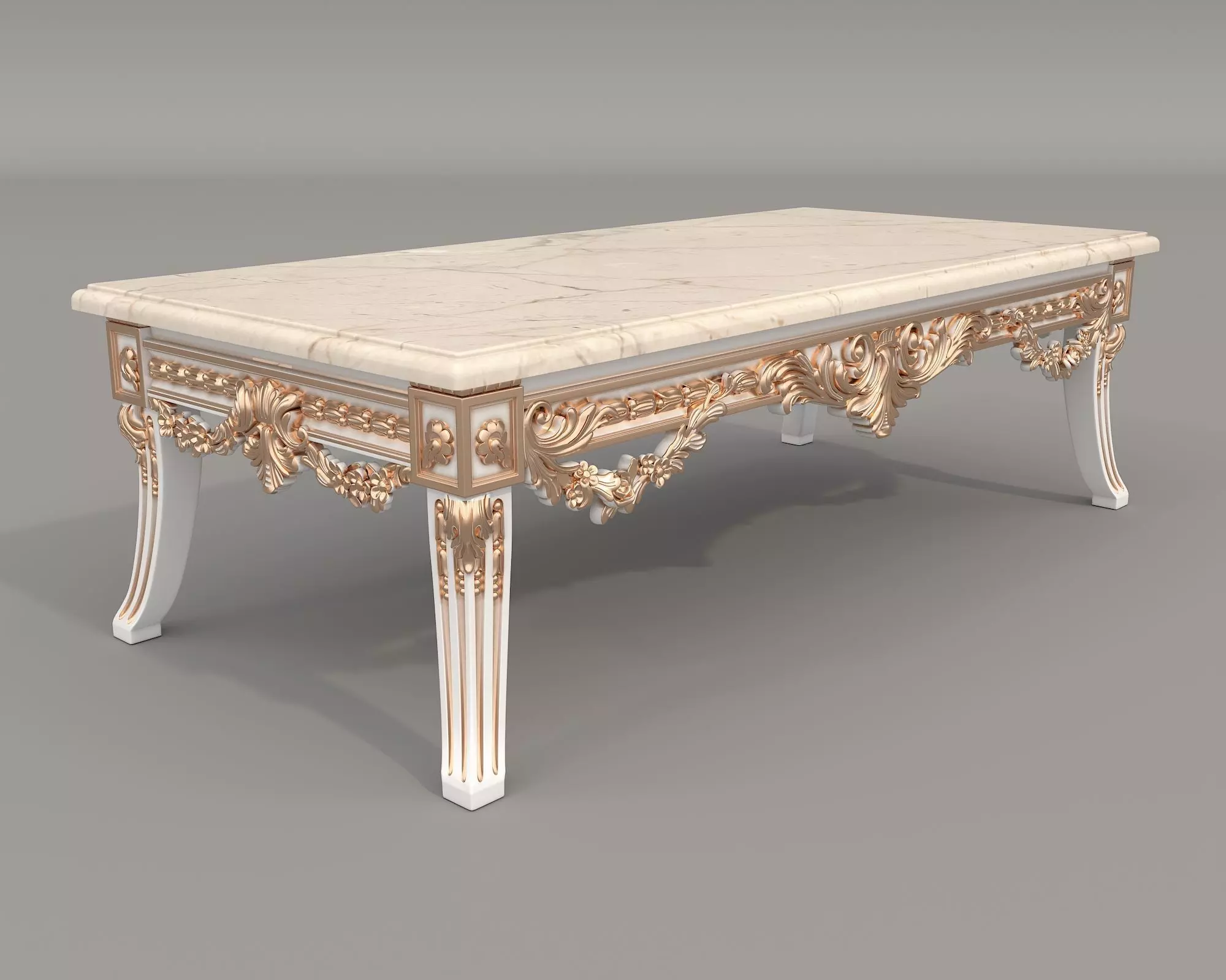 Classic European style Sofa and Armchair set 13 3D model_6