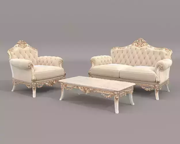 Classic European style Sofa and Armchair set 13