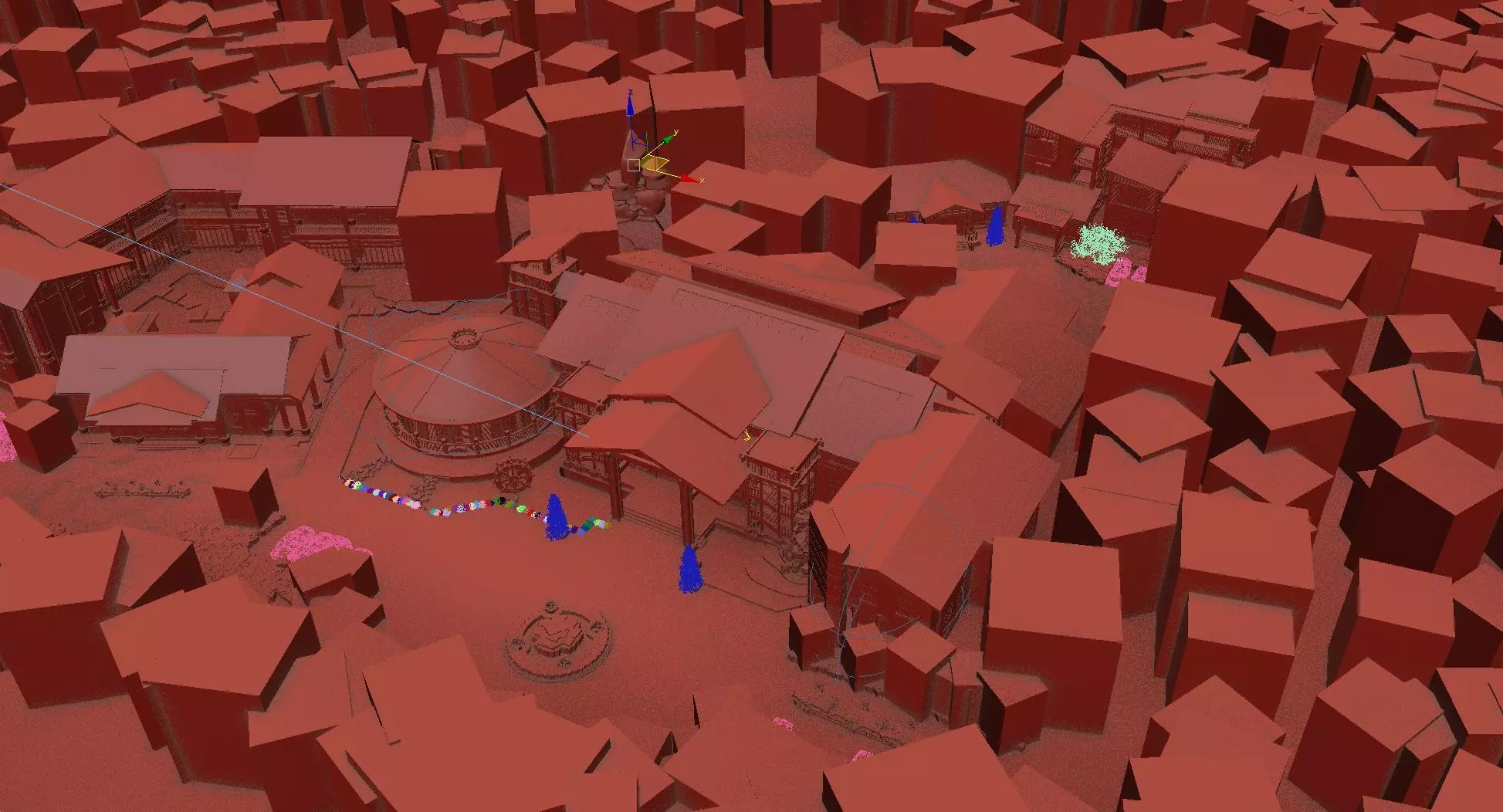 Winter Resort Lodge Complex 3D model_6