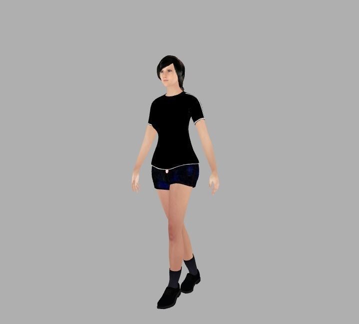 Hot girl 3D model
