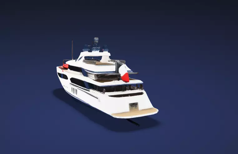 Stylized Modern Explorer Yacht Watercraft - 3D Model 3D model_8