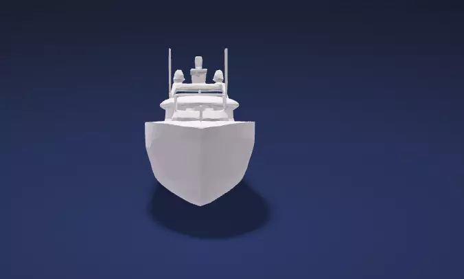 Stylized Modern Explorer Yacht Watercraft - 3D Model 3D model_5