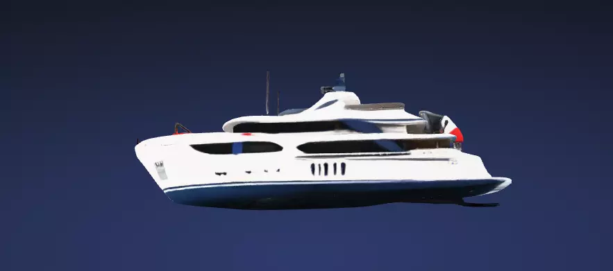 Stylized Modern Explorer Yacht Watercraft - 3D Model 3D model_7