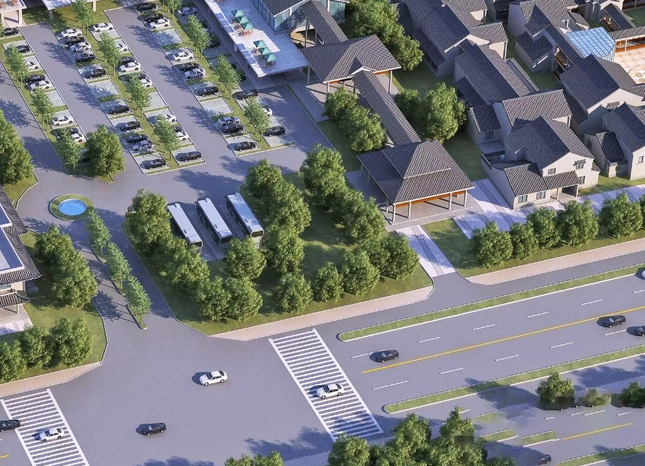 Contemporary  Resort Complex 3D model_3