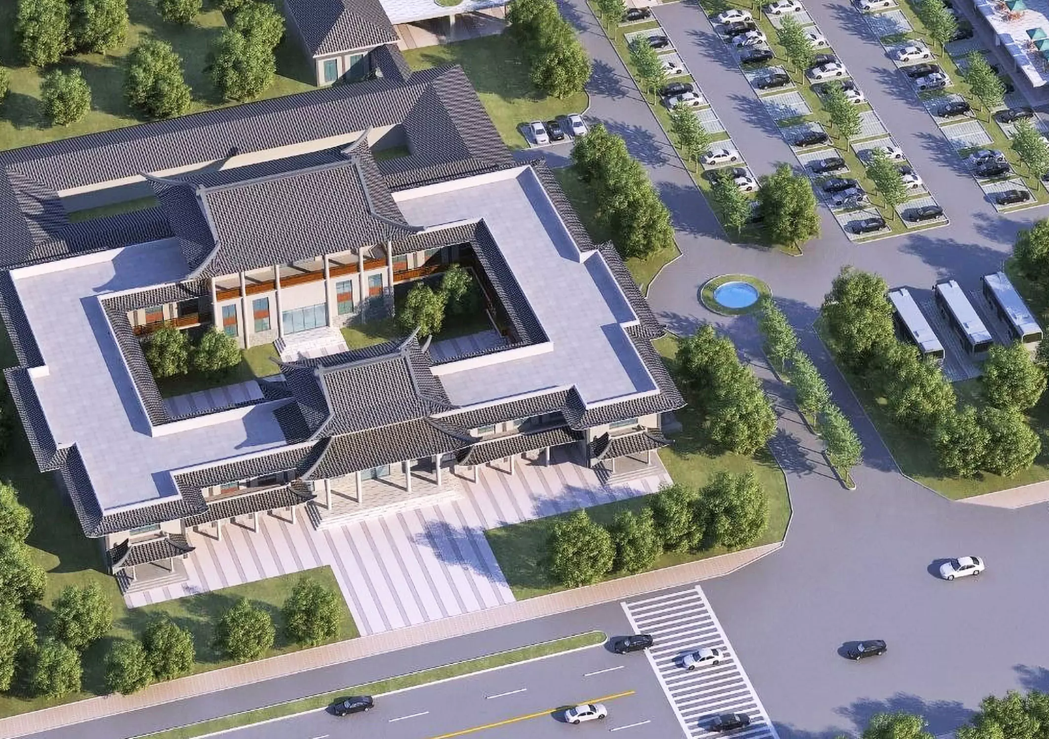 Contemporary  Resort Complex 3D model_2