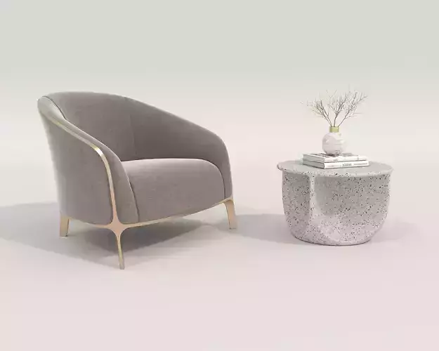 Modern Coffee Table and Armchair Set 71