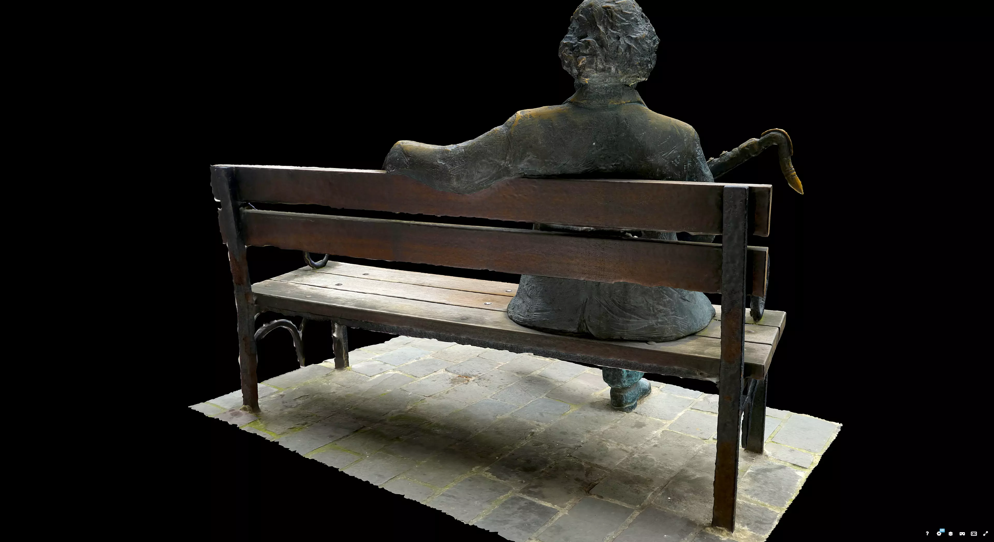 Statue of Adolphe Sax 3D model_2