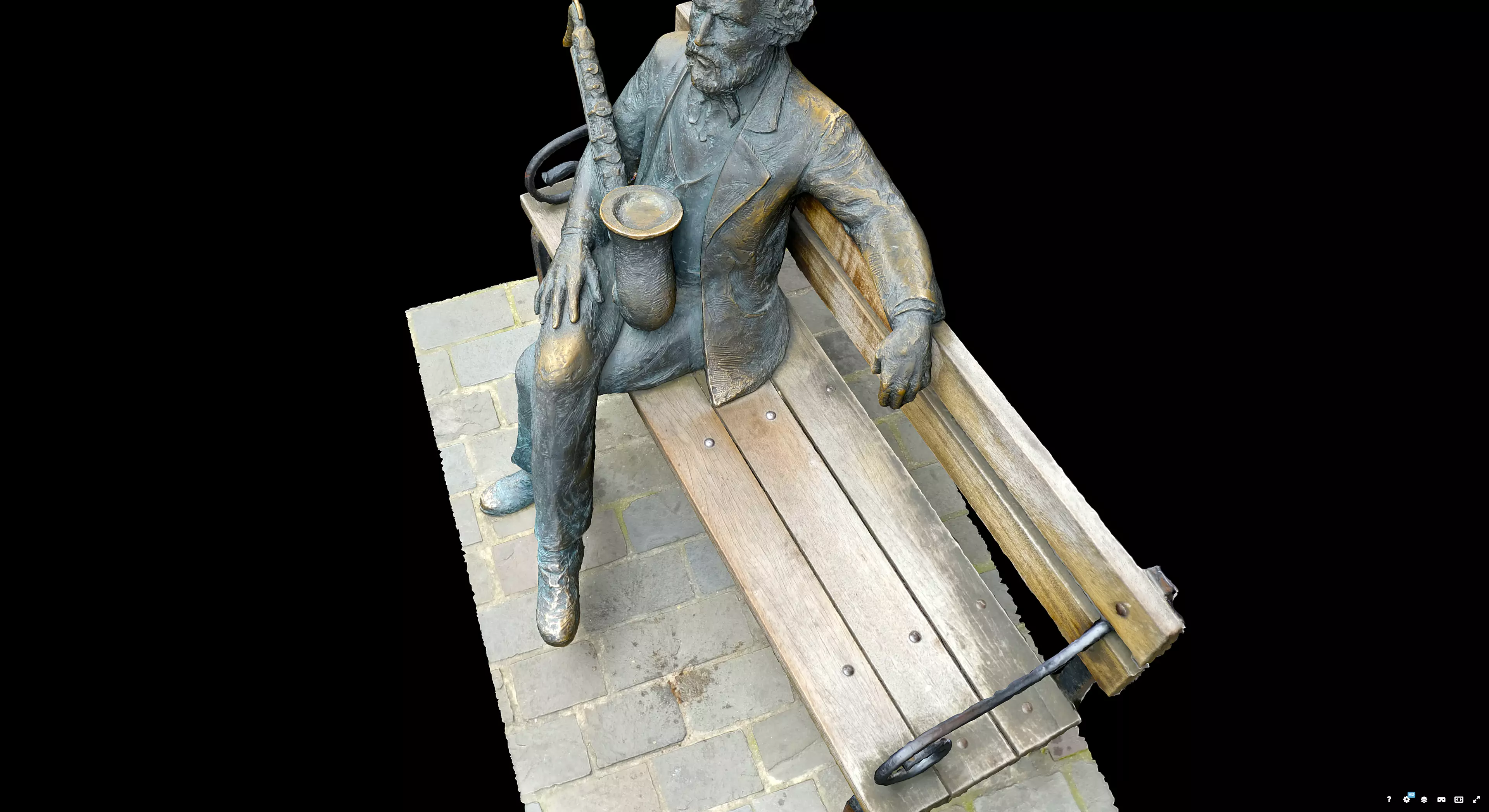 Statue of Adolphe Sax 3D model_6