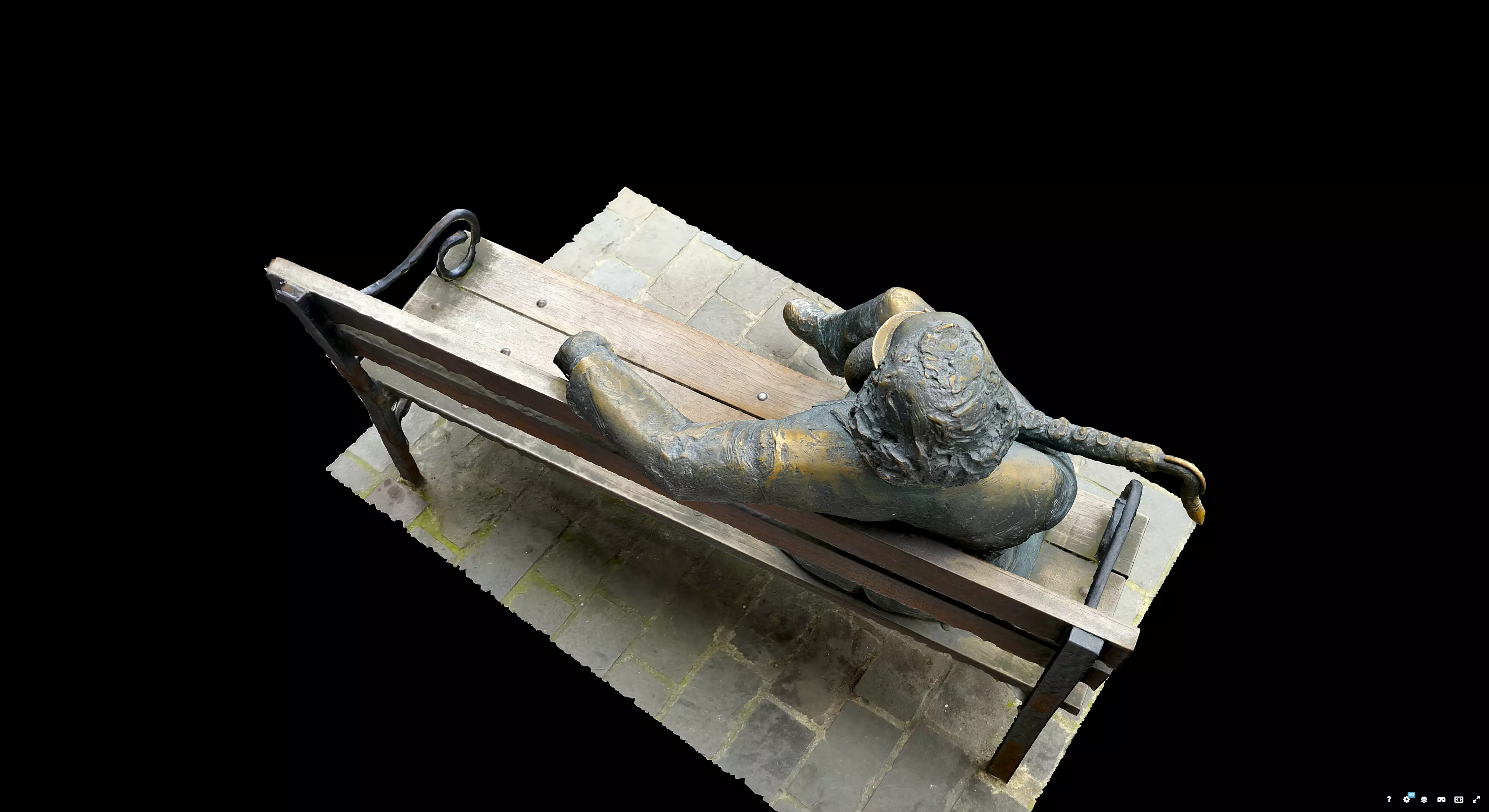 Statue of Adolphe Sax 3D model_7