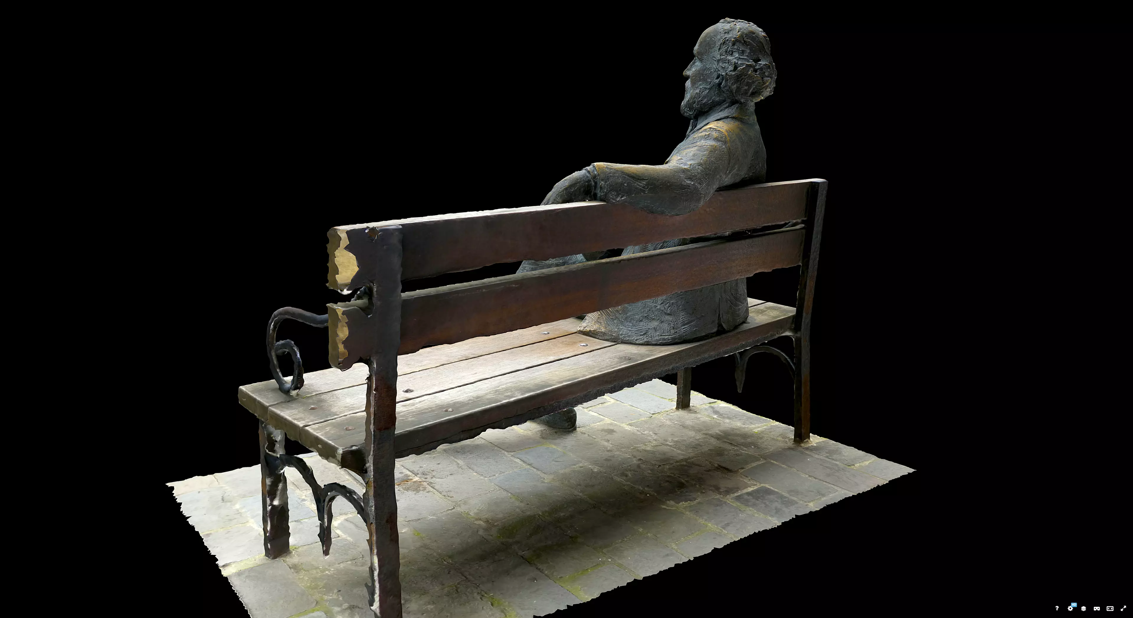 Statue of Adolphe Sax 3D model_3