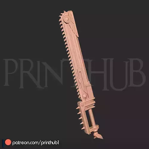 Chainsword from space marine 2 3D Print Cosplay Prop
