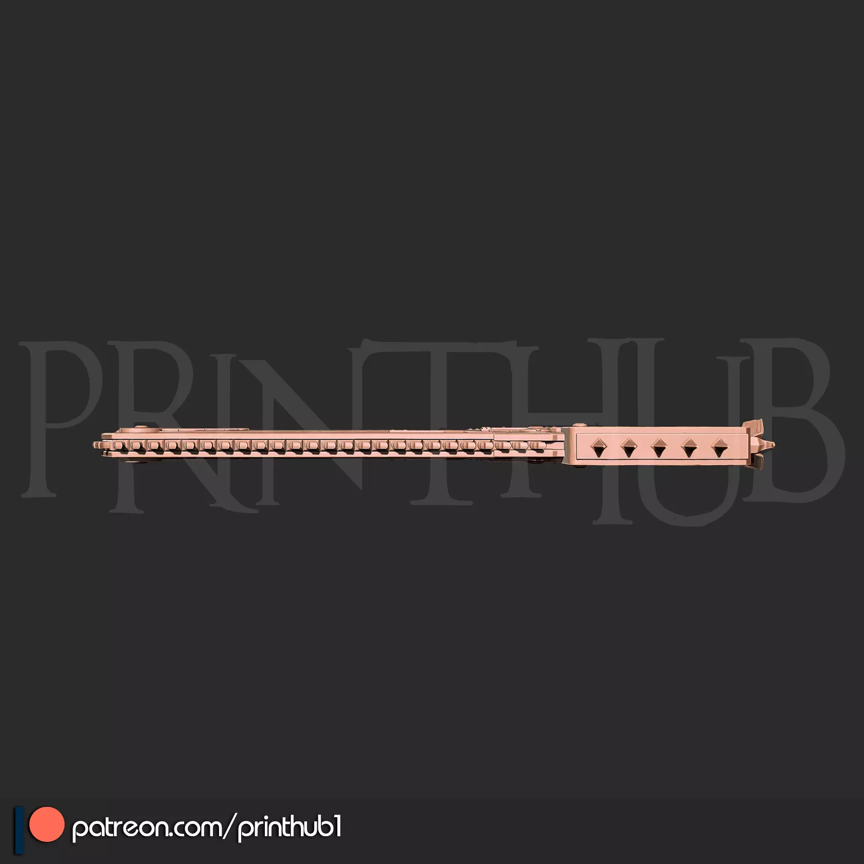 Chainsword from space marine 2 3D Print Cosplay Prop 3D print model_4