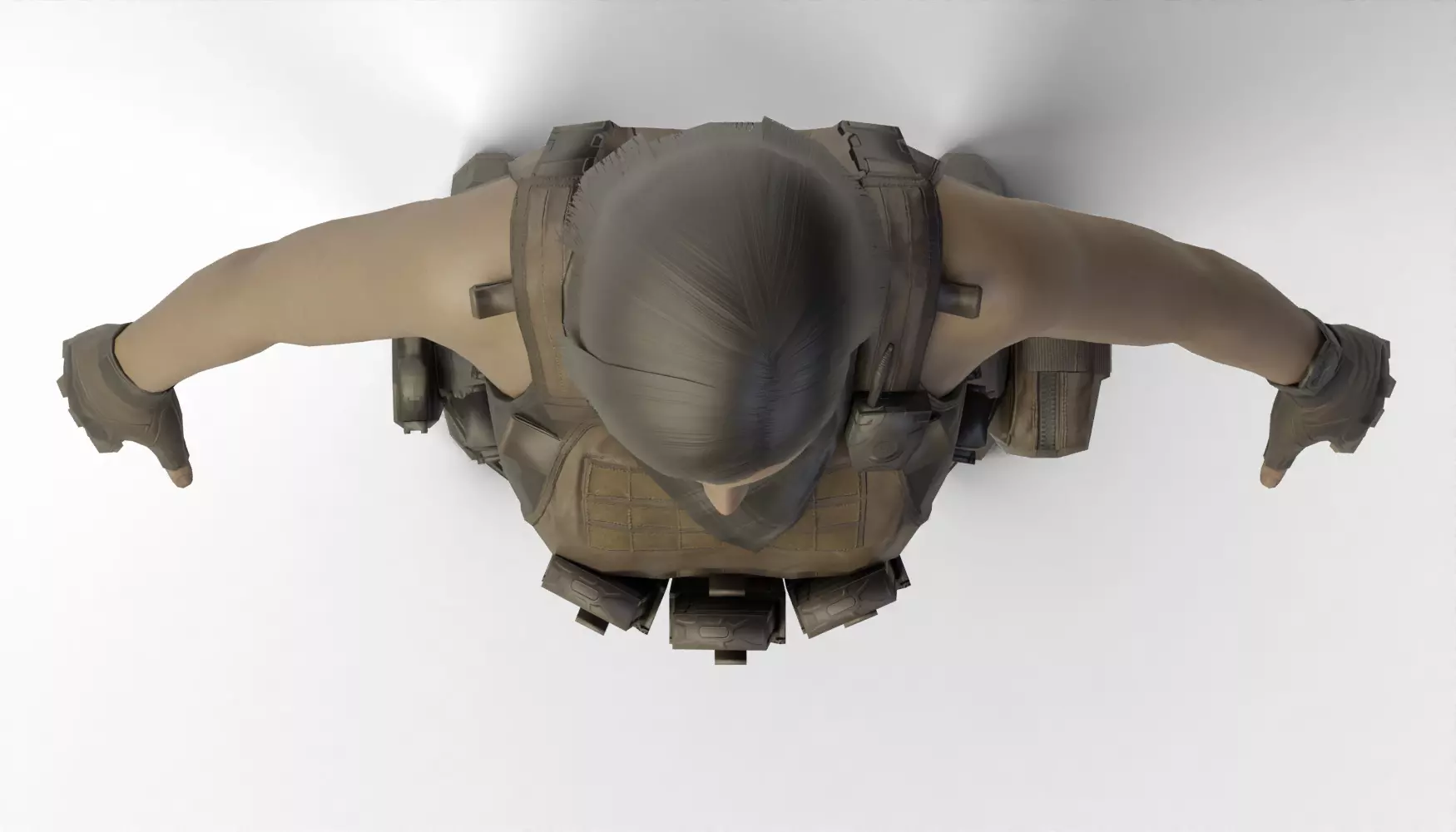 Female Soldier 3D model_12