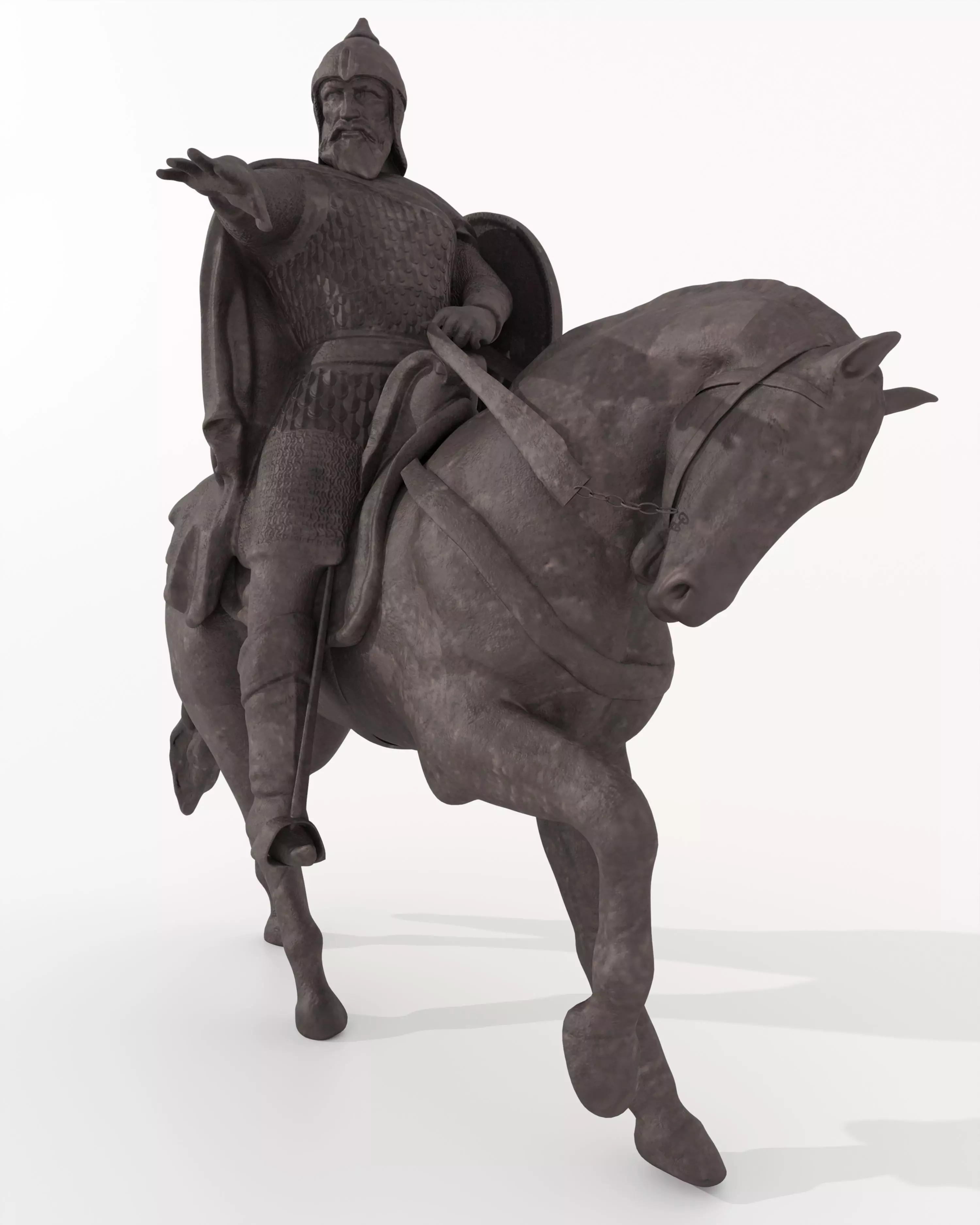 Realistic Bronze Statue Low-poly 3D model