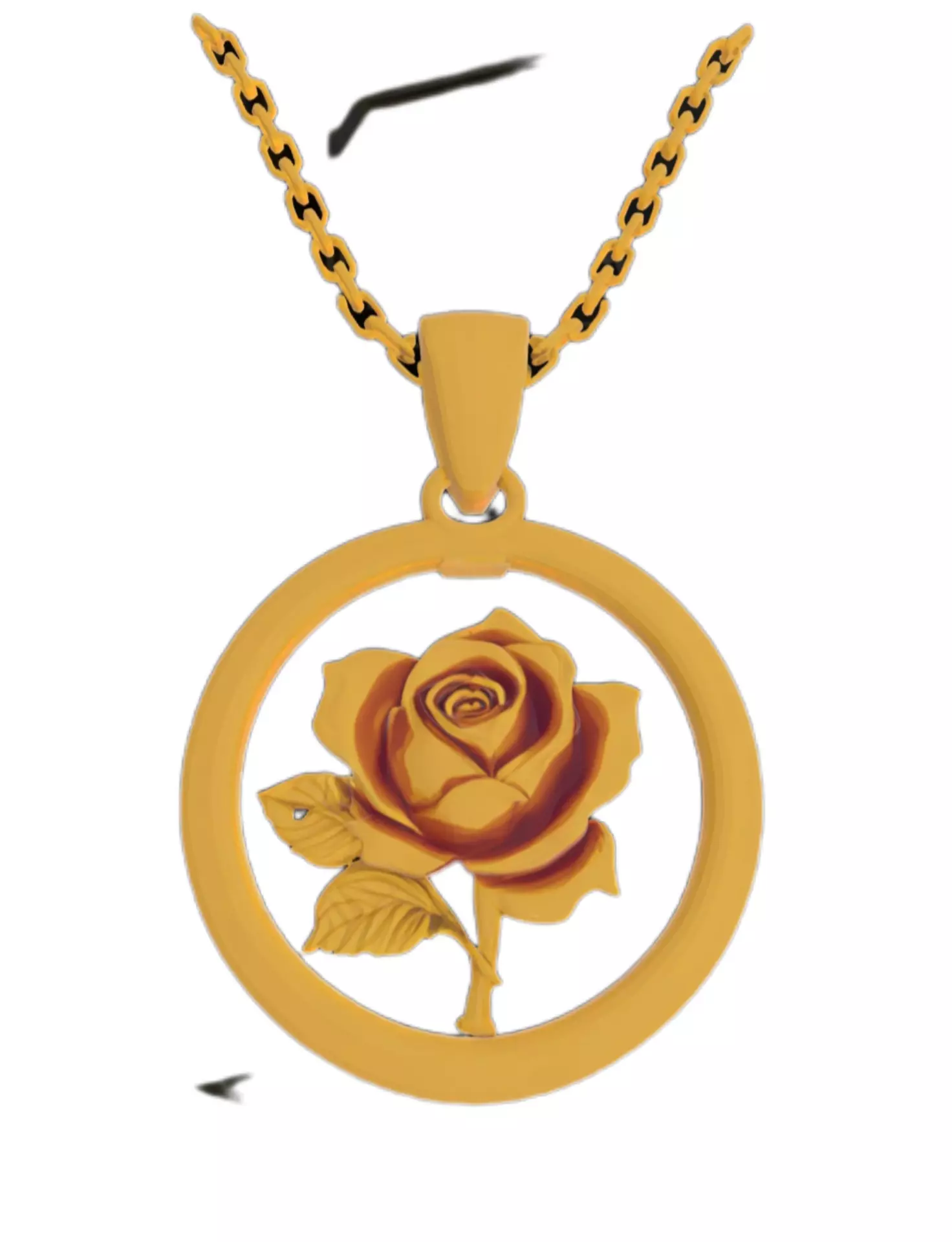Rose Flower Pendant 3D Model Free 3D print model_9