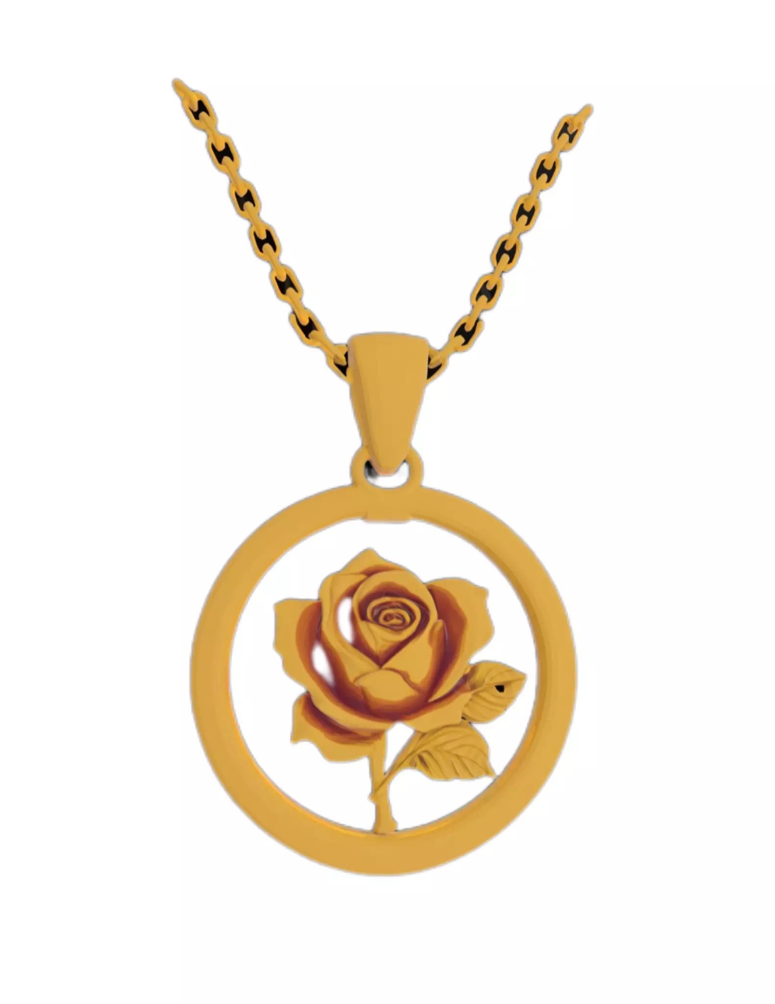 Rose Flower Pendant 3D Model Free 3D print model_5