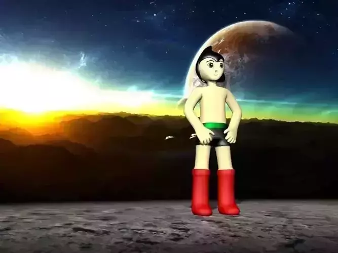 astro boy 3d Low-poly 3D model