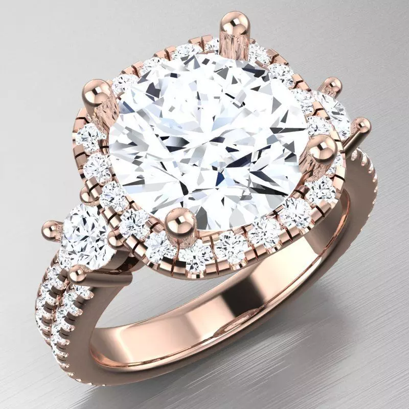 Engagament Ring 3D print model_3