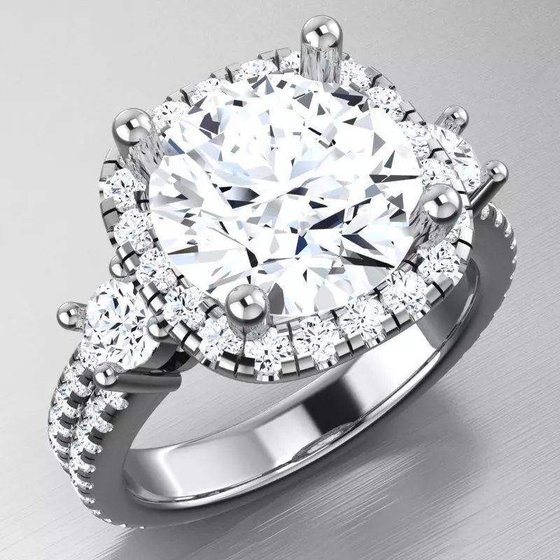 Engagament Ring 3D print model_4