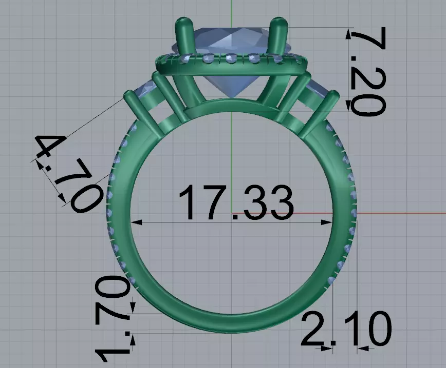 Engagament Ring 3D print model_12