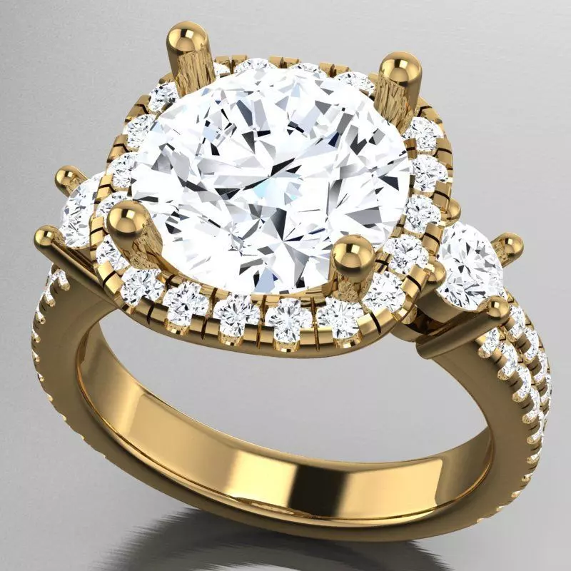 Engagament Ring 3D print model_6