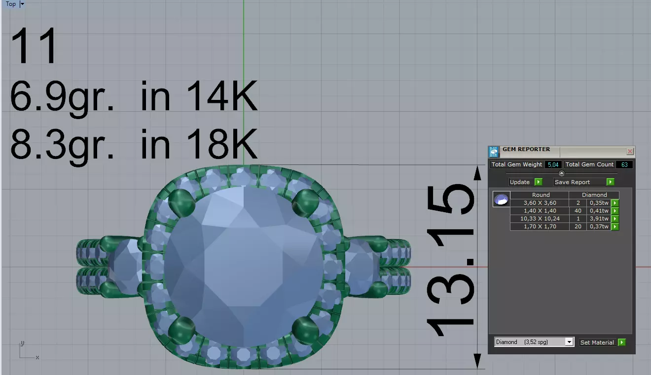 Engagament Ring 3D print model_11