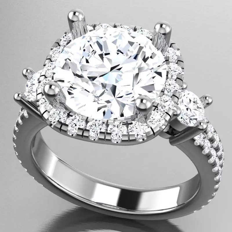 Engagament Ring 3D print model_7