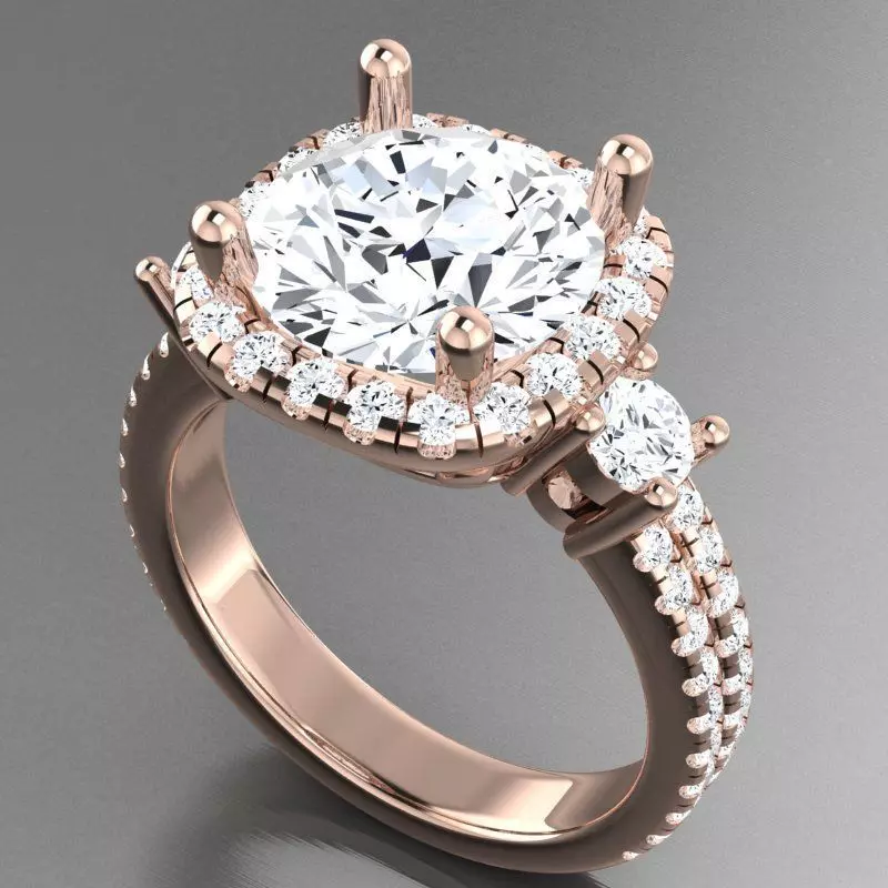 Engagament Ring 3D print model_2