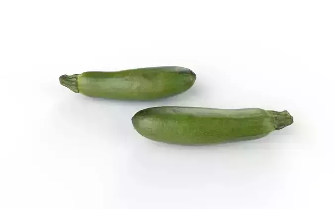 Zucchini M01 Low-poly 3D model 4