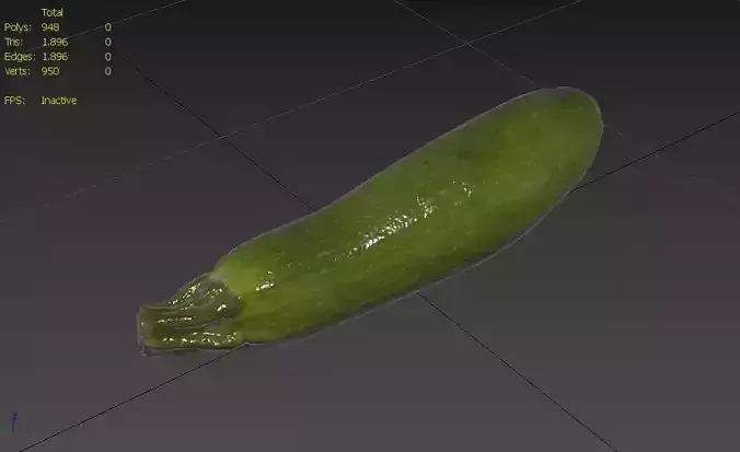 Zucchini M01 Low-poly 3D model 3