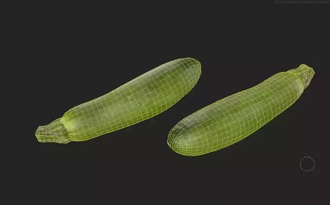 Zucchini M01 Low-poly 3D model 2