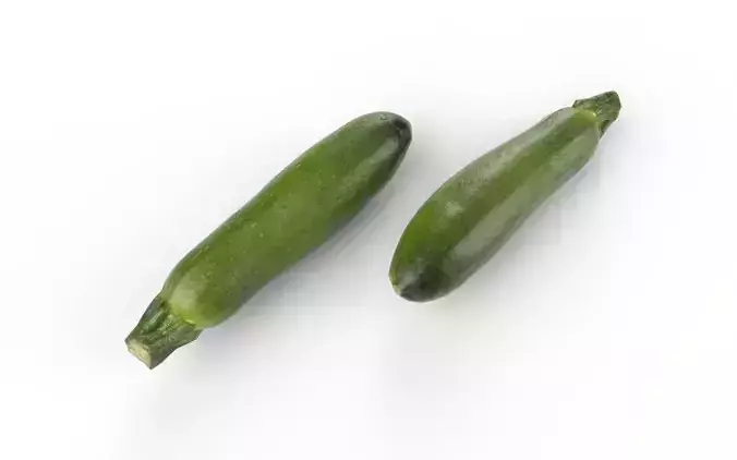 Zucchini M01 Low-poly 3D model 6