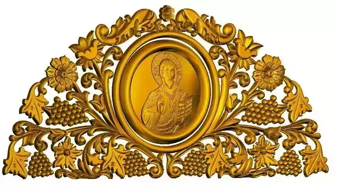 Orthodox Icon STL- Jesus- Grape and Vine